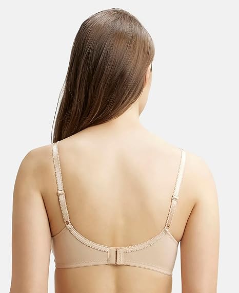 Jockey 1250 Women’s Skin Wirefree Cotton Bra – Full Coverage Everyday Fit 32B with Shaper Panel